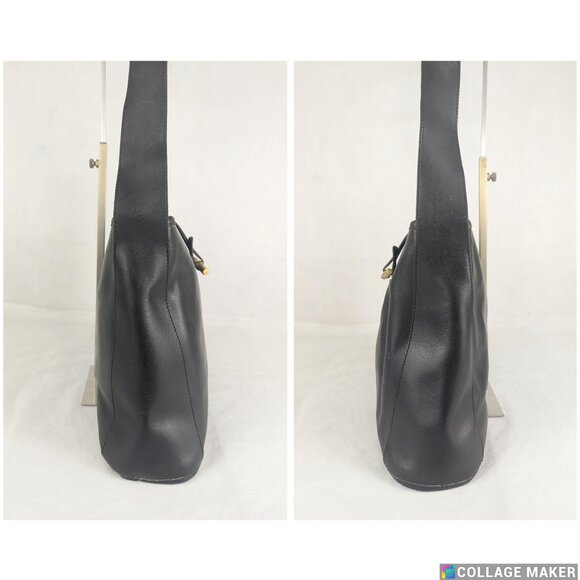 Authentic Longchamp Black Leather Crossbody Shoulder Bag Made in France - Picture 5 of 9